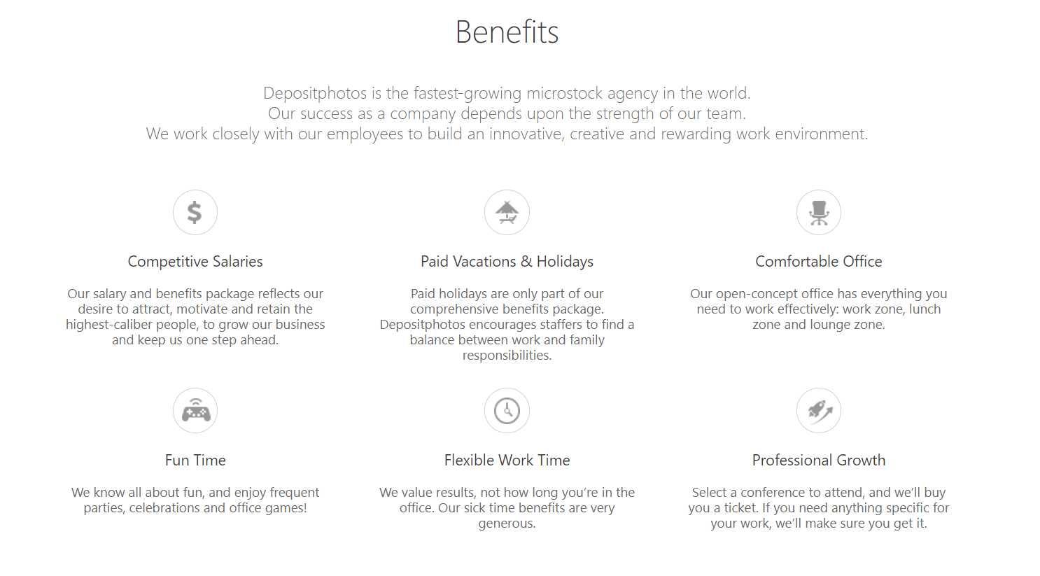 Some of the Depositphotos' Employee Benefits