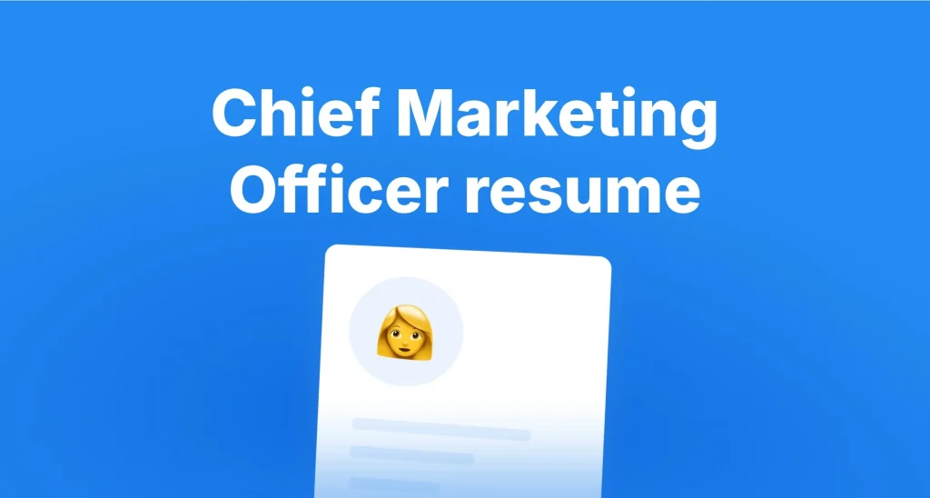 Chief Marketing Officer Resume Examples